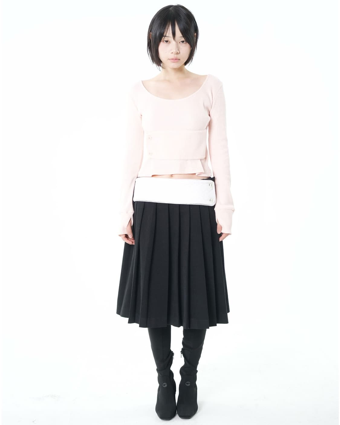 오스하이 져지 스커트 셋업 상품이미지3