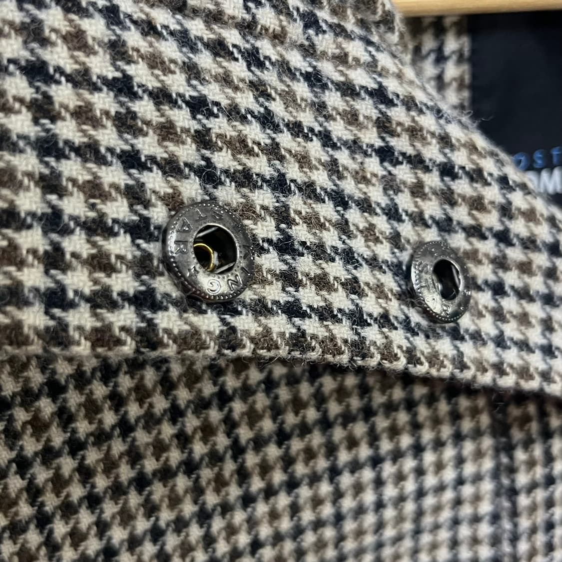 [새제품] COMING STEP 하운즈투즈 체크 하이넥 울혼방 코트 상품이미지5