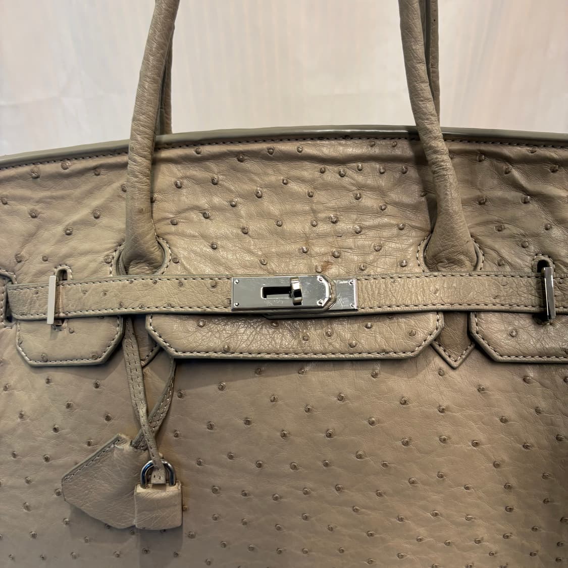 정품 진니 서울밀라노 타조가죽 벌킨백  상품이미지4