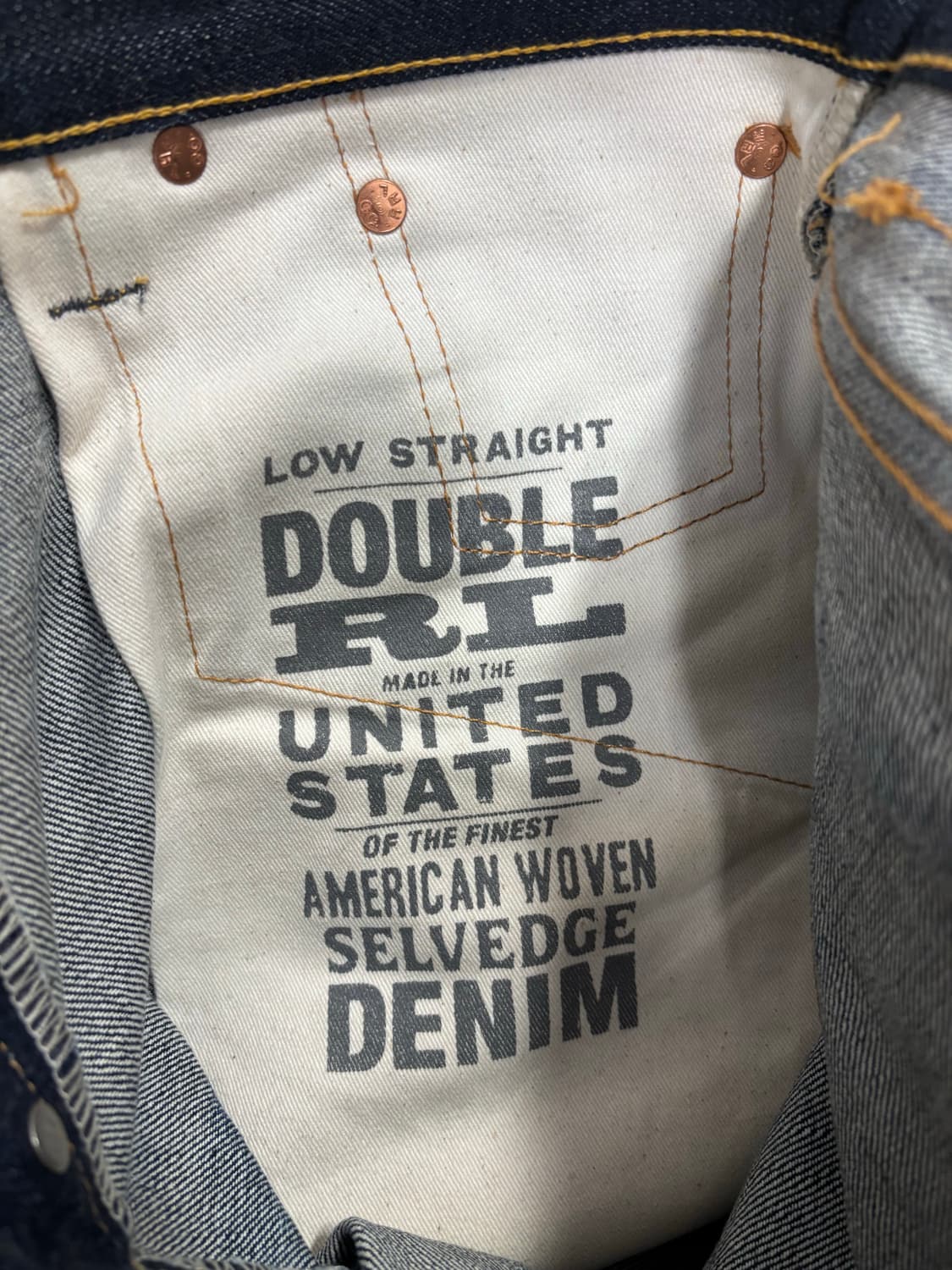 [30X32] RRL 로우 스트레이트 리지드 셀비지 진 인디고 상품이미지5