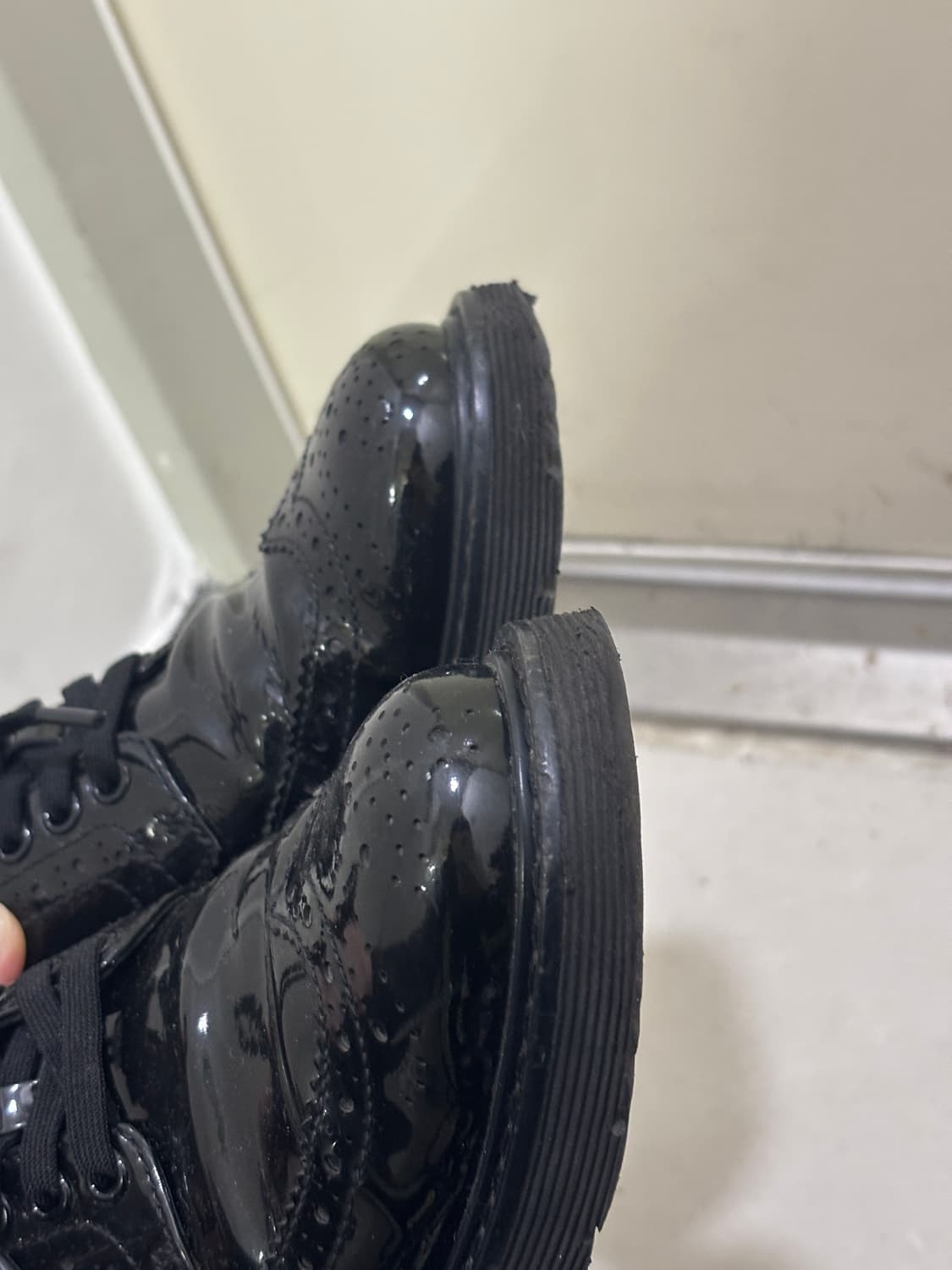 프라다 윙팁 더비슈즈 eu36.5 유광 상품이미지4