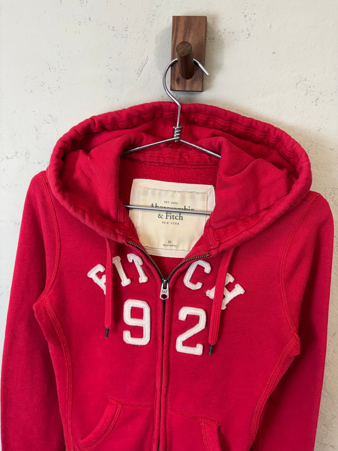 아베크롬비 빈티지 후드집업 레드 상품이미지4