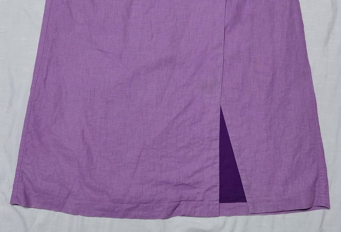 [Ray BEAMS] 린넨 혼방 버튼 랩 스커트 (라벤더/사이즈 0) 상품이미지3