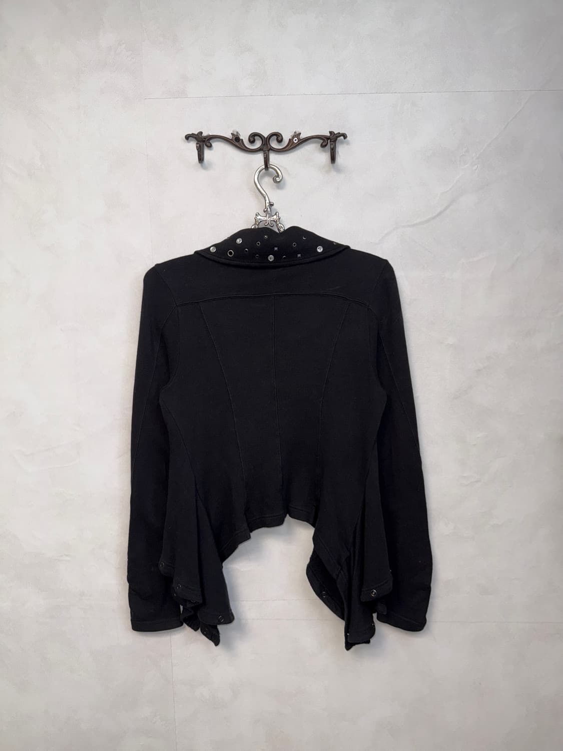 Black stud ruffle layered unbalanced jk 상품이미지3