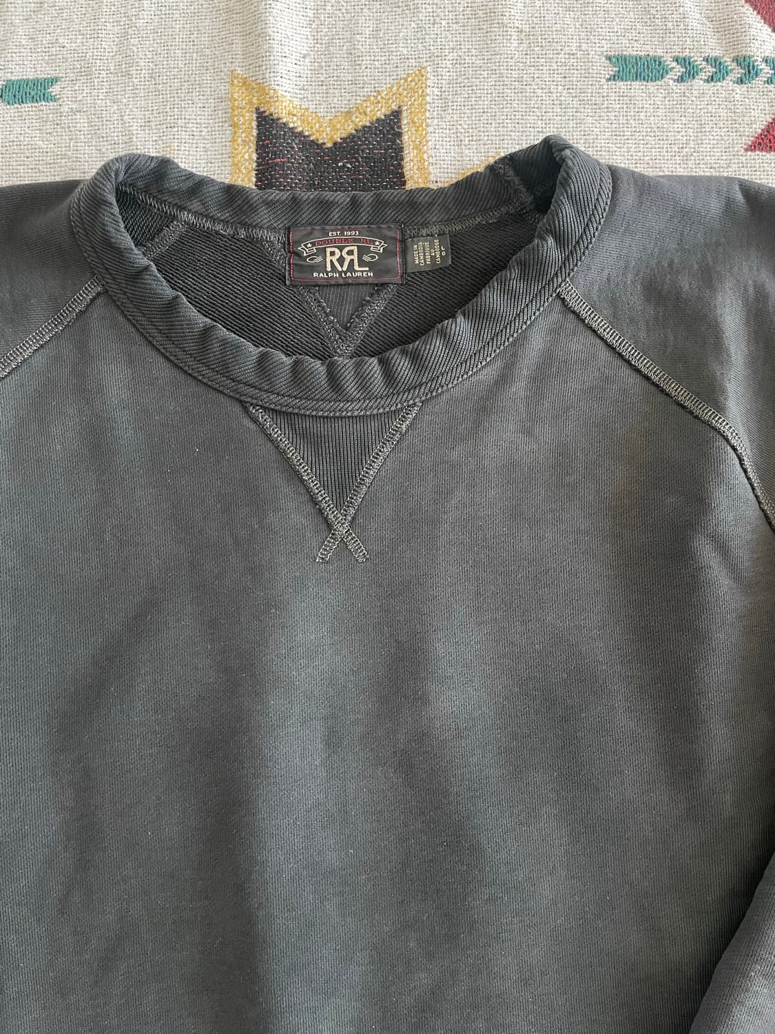 RRL 블랙 프렌치테리 스웻셔츠(L) 상품이미지2