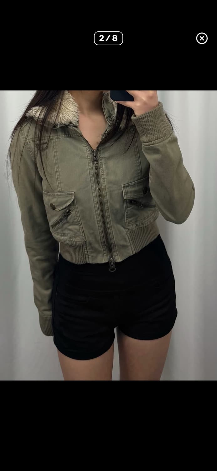 아베크롬비 y2k 퍼카라 크롭 자켓 상품이미지3