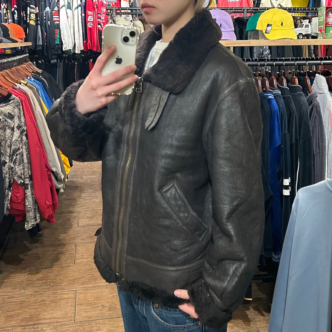 [HI] VTG 레더 자켓 브라운 상품이미지4