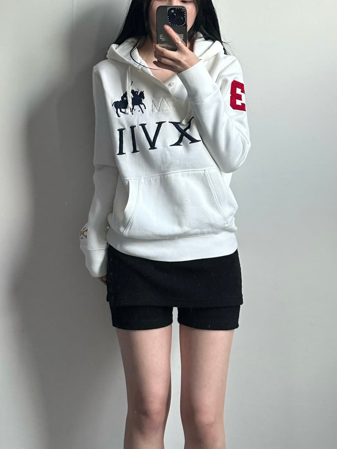 폴로 랄프로렌 럭비 빅포니 화이트 후드티 상품이미지1