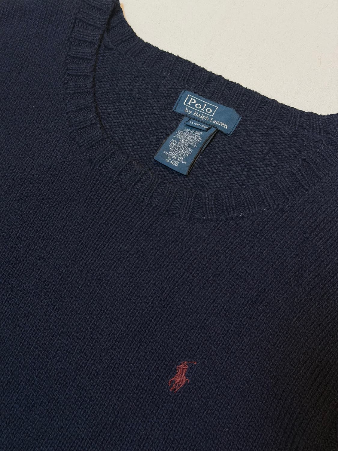 폴로 랄프로렌 엘보우패치 울 혼방 니트 네이비 상품이미지2