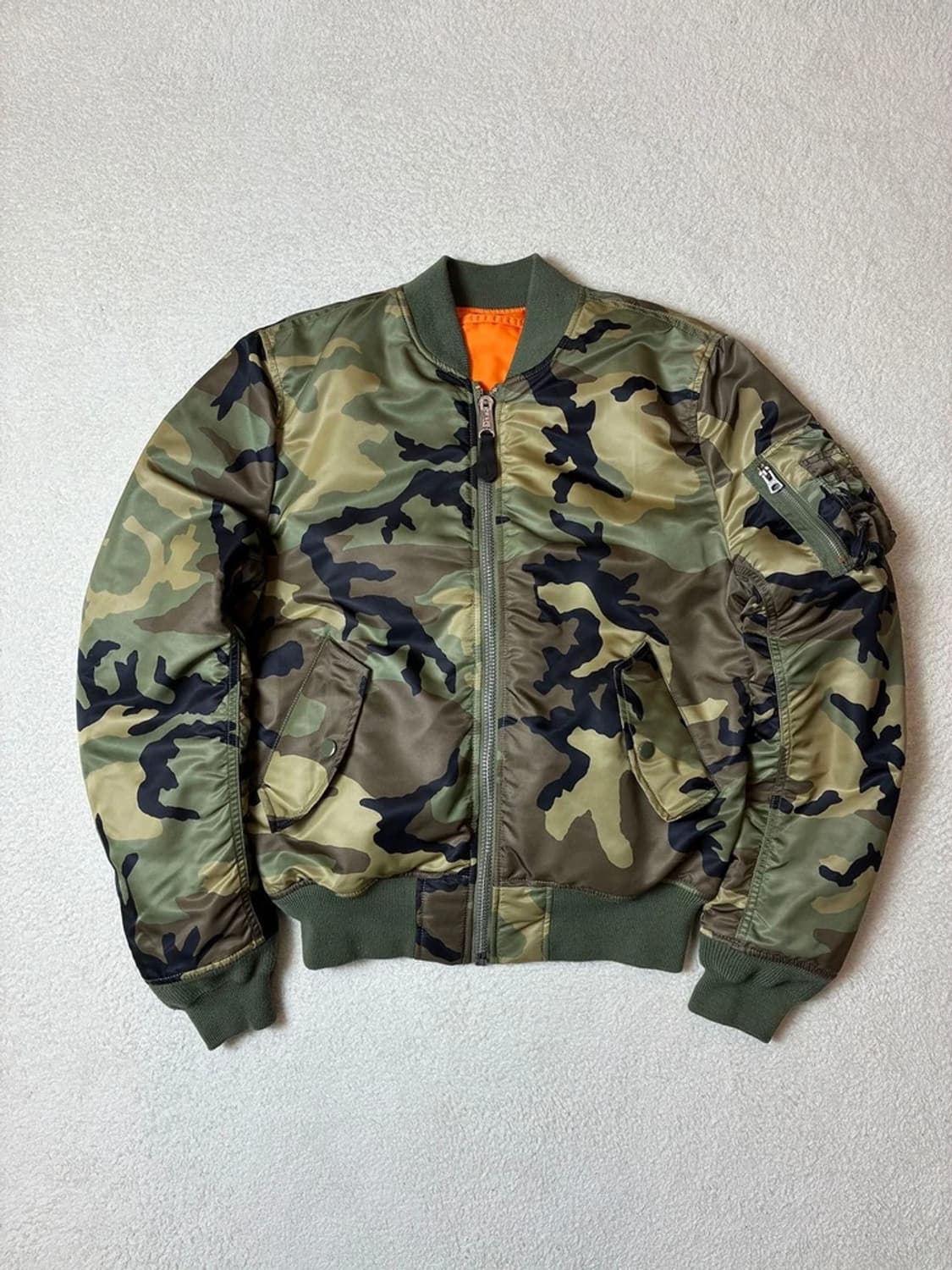 알파인더스트리 카모 Ma-1 리버시블 블루종 자켓 PN6460    상품이미지1