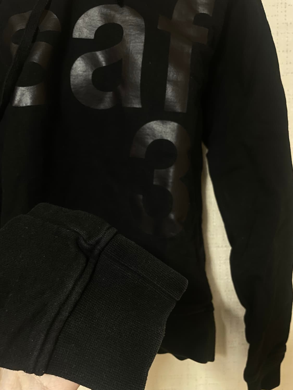 사파리스팟 우먼1/2 베이직 사파리 후드 블랙 후드티 상품이미지5