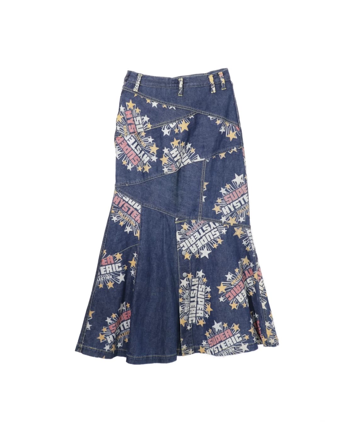 (유일매물)히스테릭글래머 로고 데님 롱스커트 상품이미지2