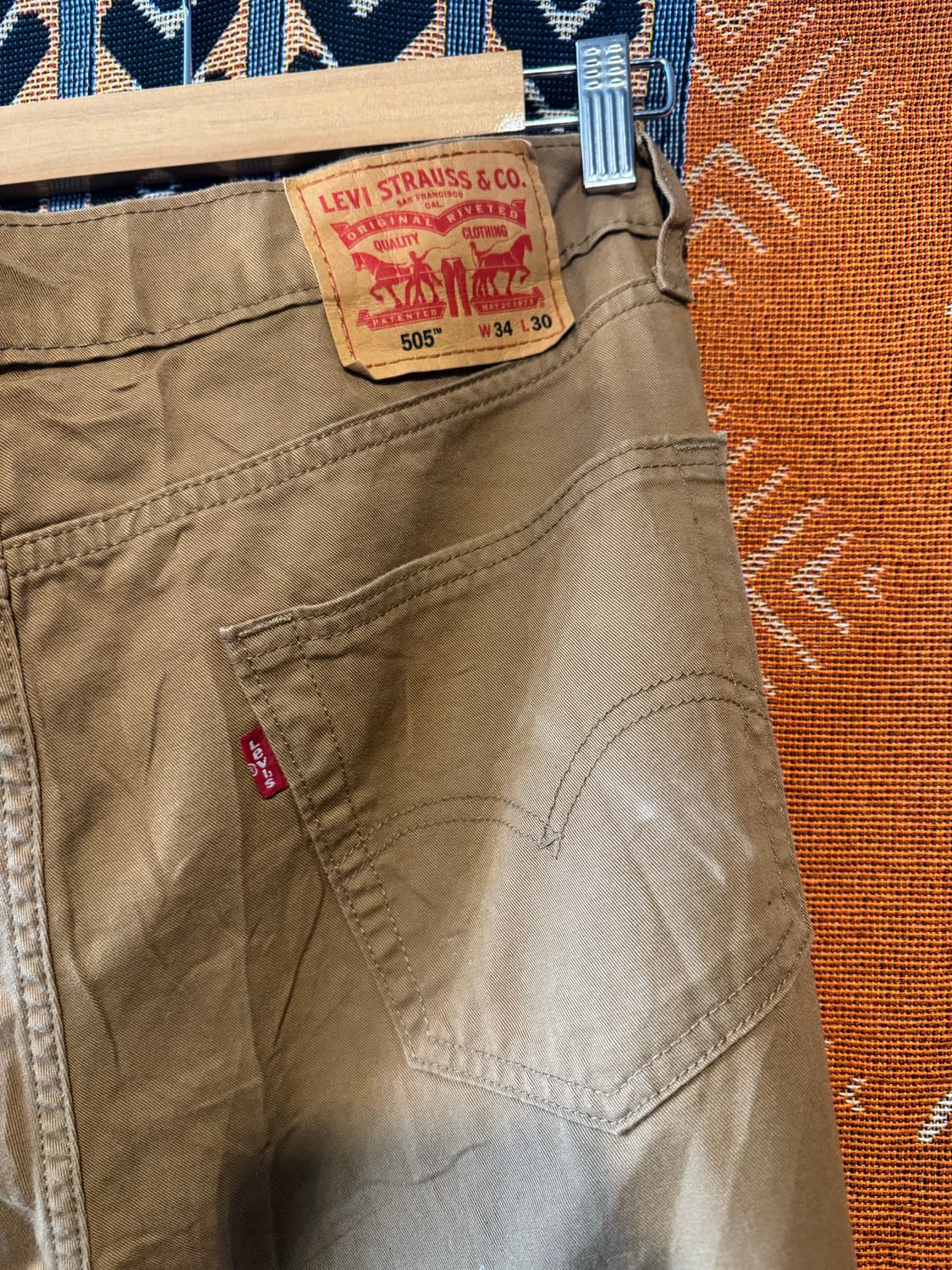 리바이스505 베이지 코튼팬츠 상품이미지3
