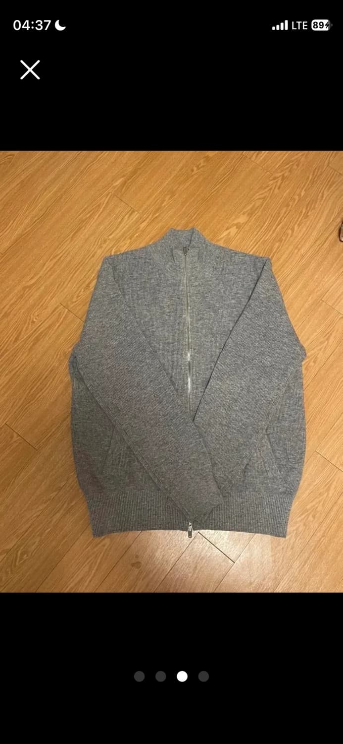 포터리 메리노울 집업 니트(그레이 2) 상품이미지3