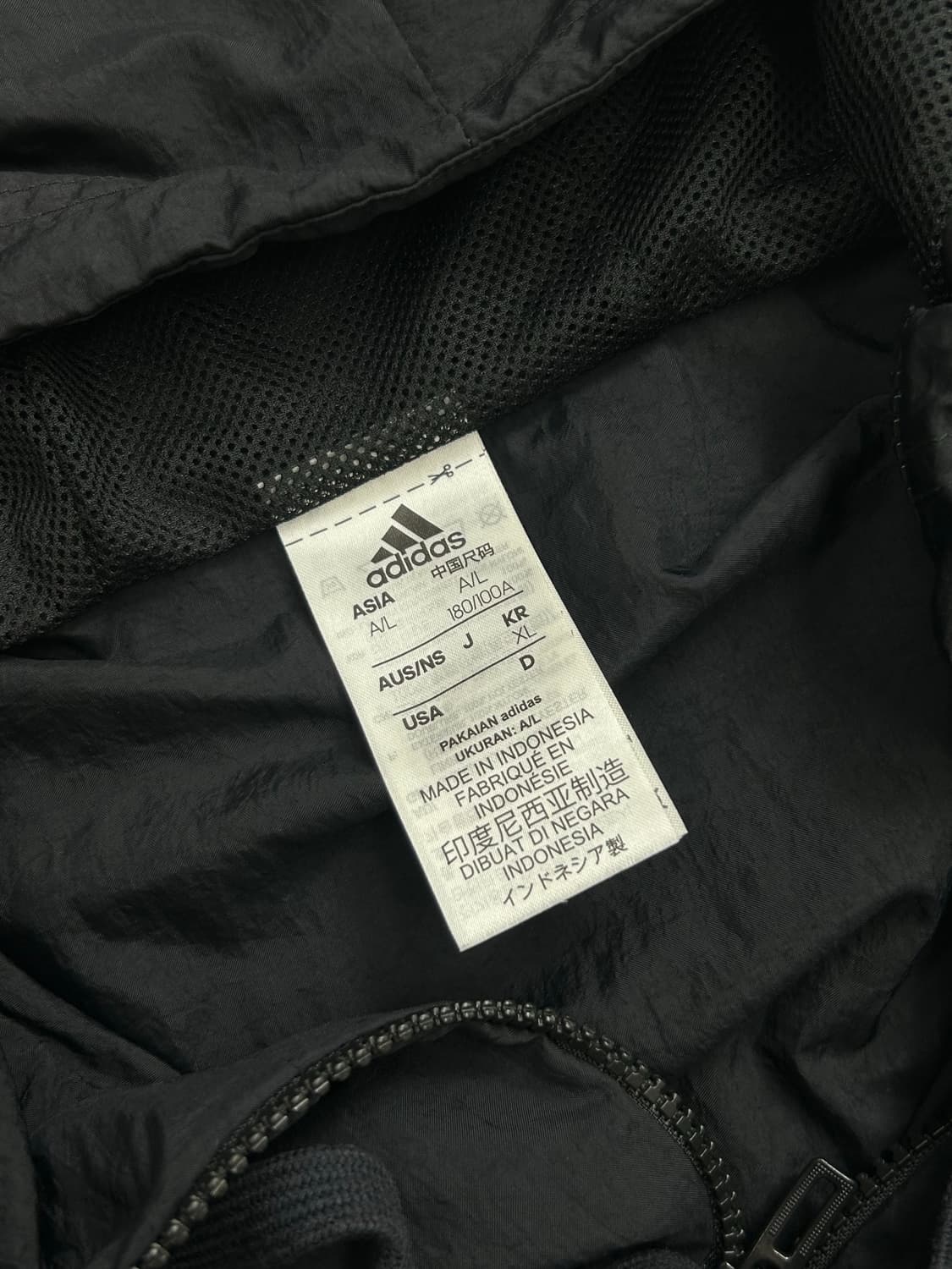 아디다스 빅로고 나일론 반집업 후드 바람막이 XL 상품이미지5