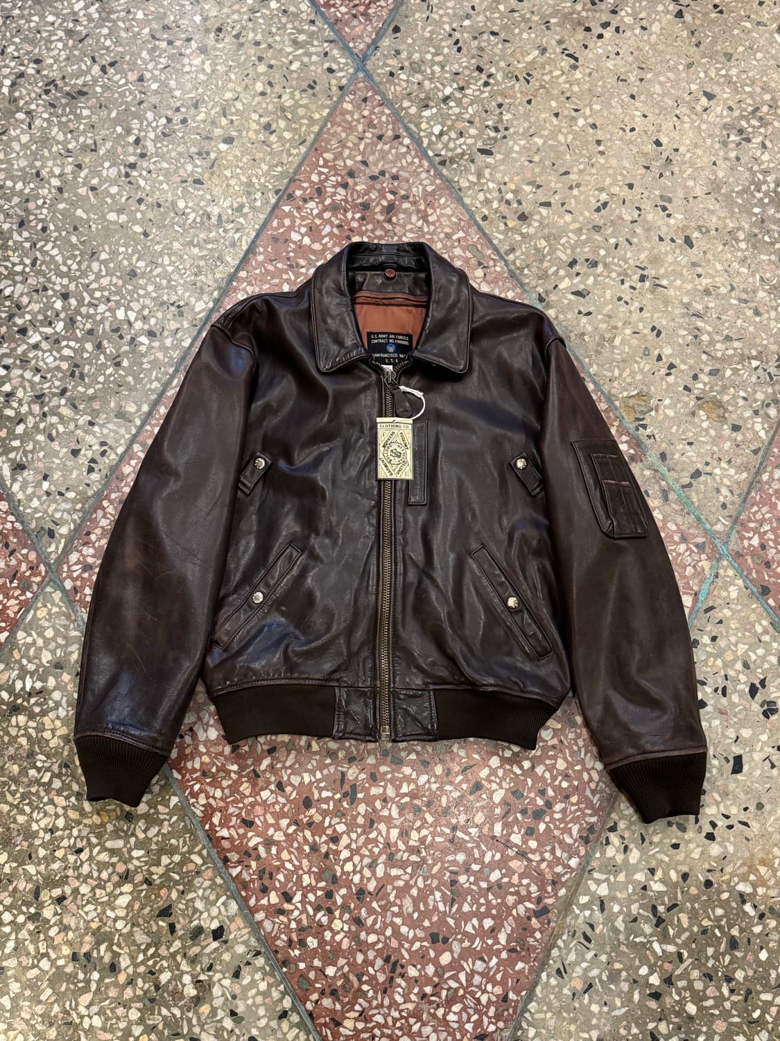 Ameco B-15 레더 자켓 (XL) 상품이미지1