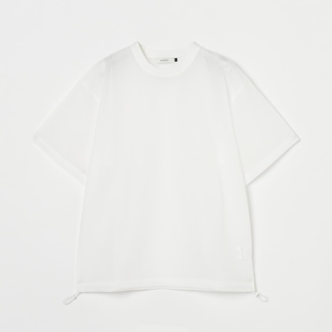 AMOMENTO SHEER DRAWSTRING TOP 상품이미지1