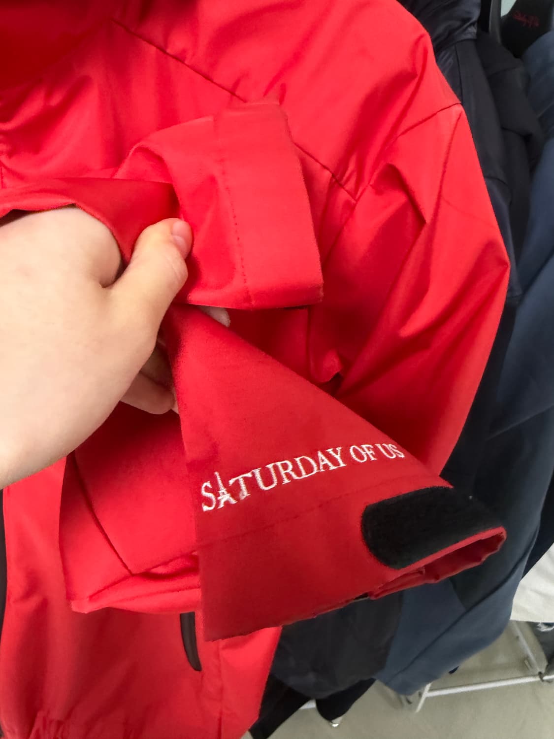 Stu엠브로더이드 윈드브레이커 레드(m) 상품이미지4