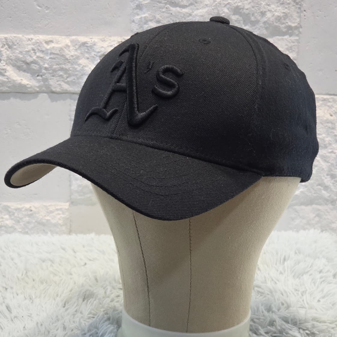 L7-9:MLB 오클랜드 애슬레틱스 블랙 로고 볼캡 57cm 상품이미지5