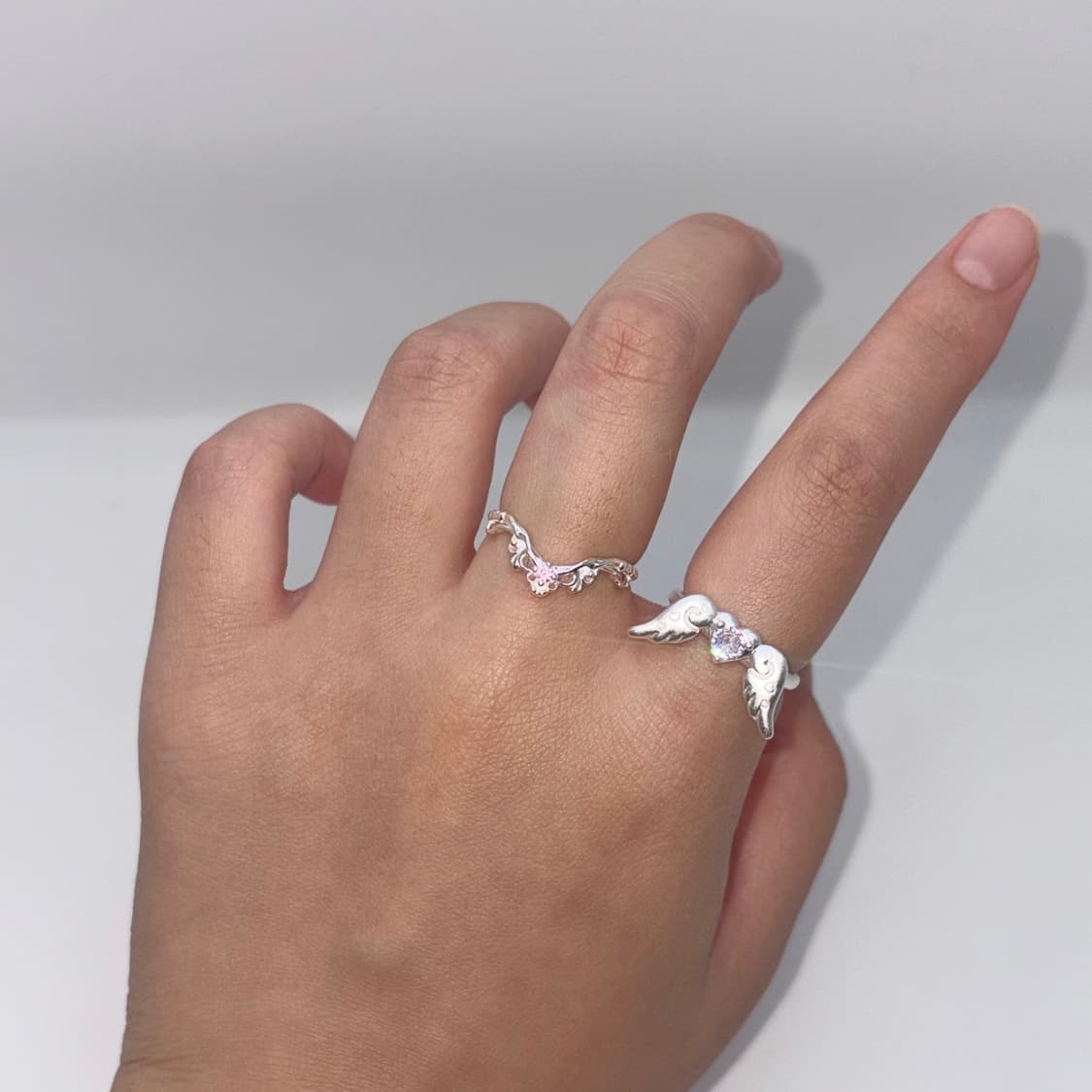ShaSha guardian angel silver ring 상품이미지3