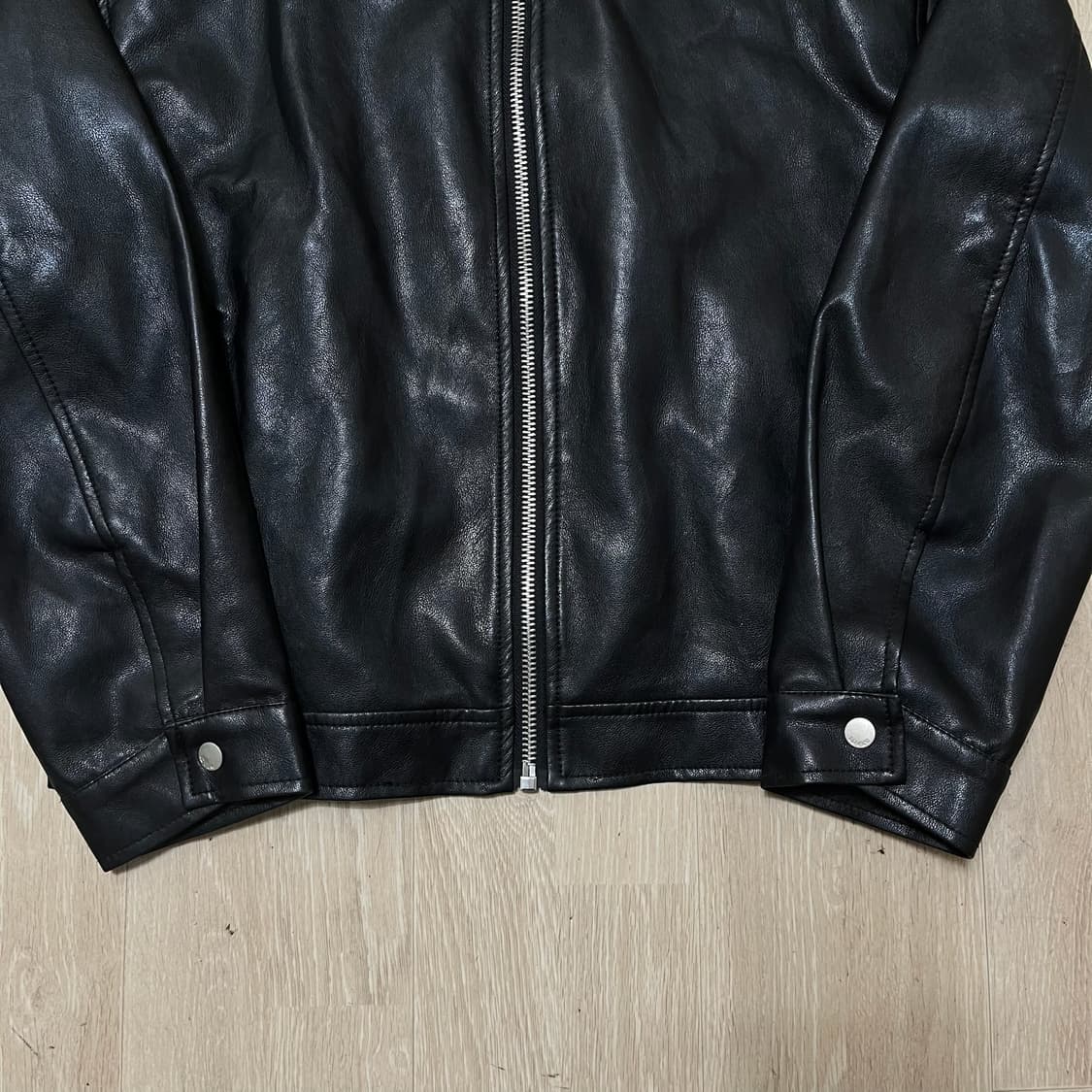 레이디볼륨 여성 싱글 라이더 가죽자켓 FREE  상품이미지4