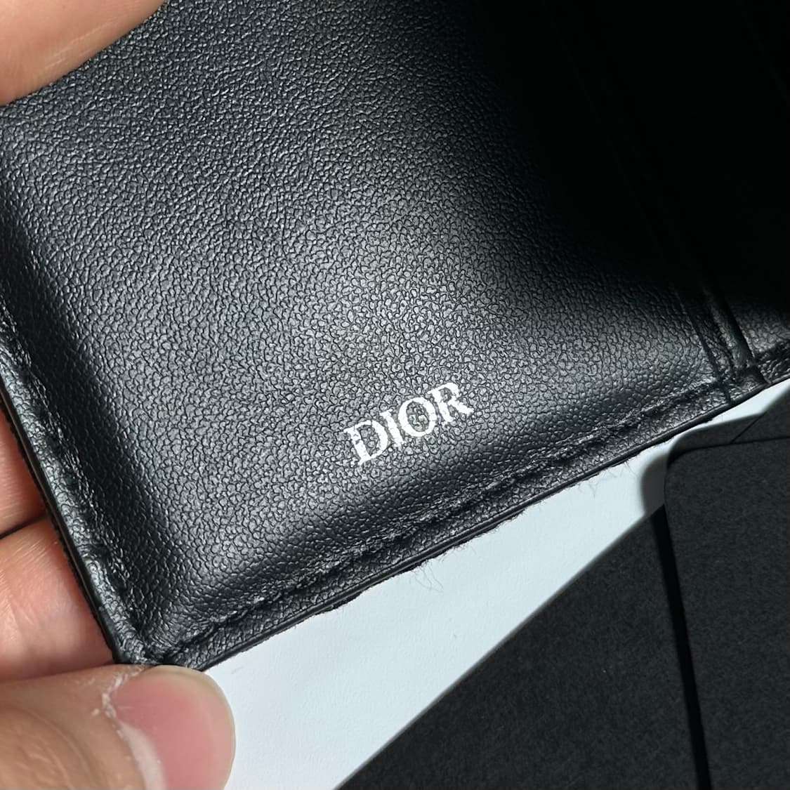 [새상품급/풀박스] 디올 오블리크 자카드 2단 카드지갑 블랙 상품이미지7