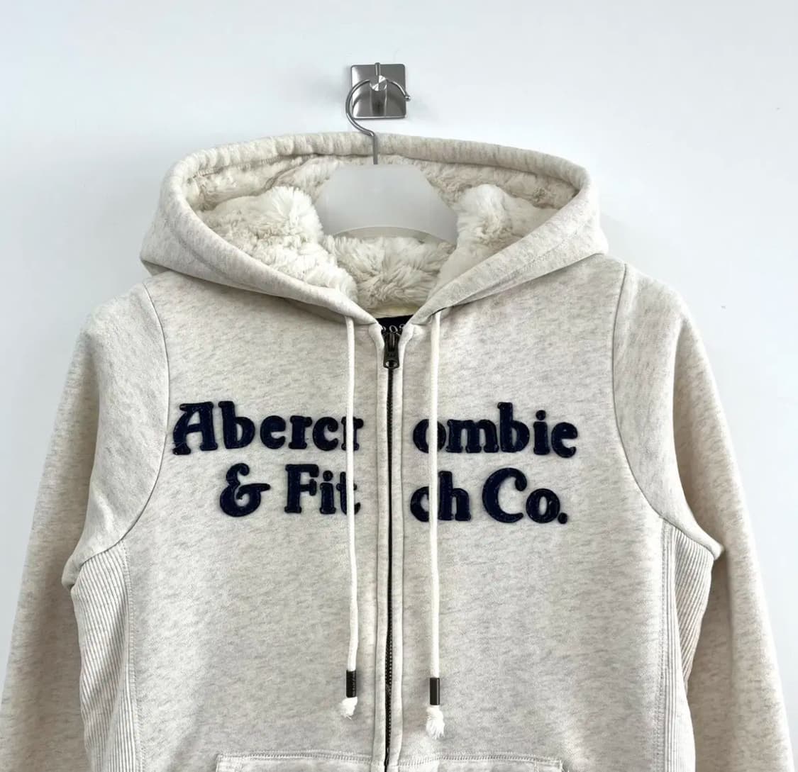 아베크롬비 울프죠 후드집업 퍼 오트밀 [유일매물] 상품이미지3