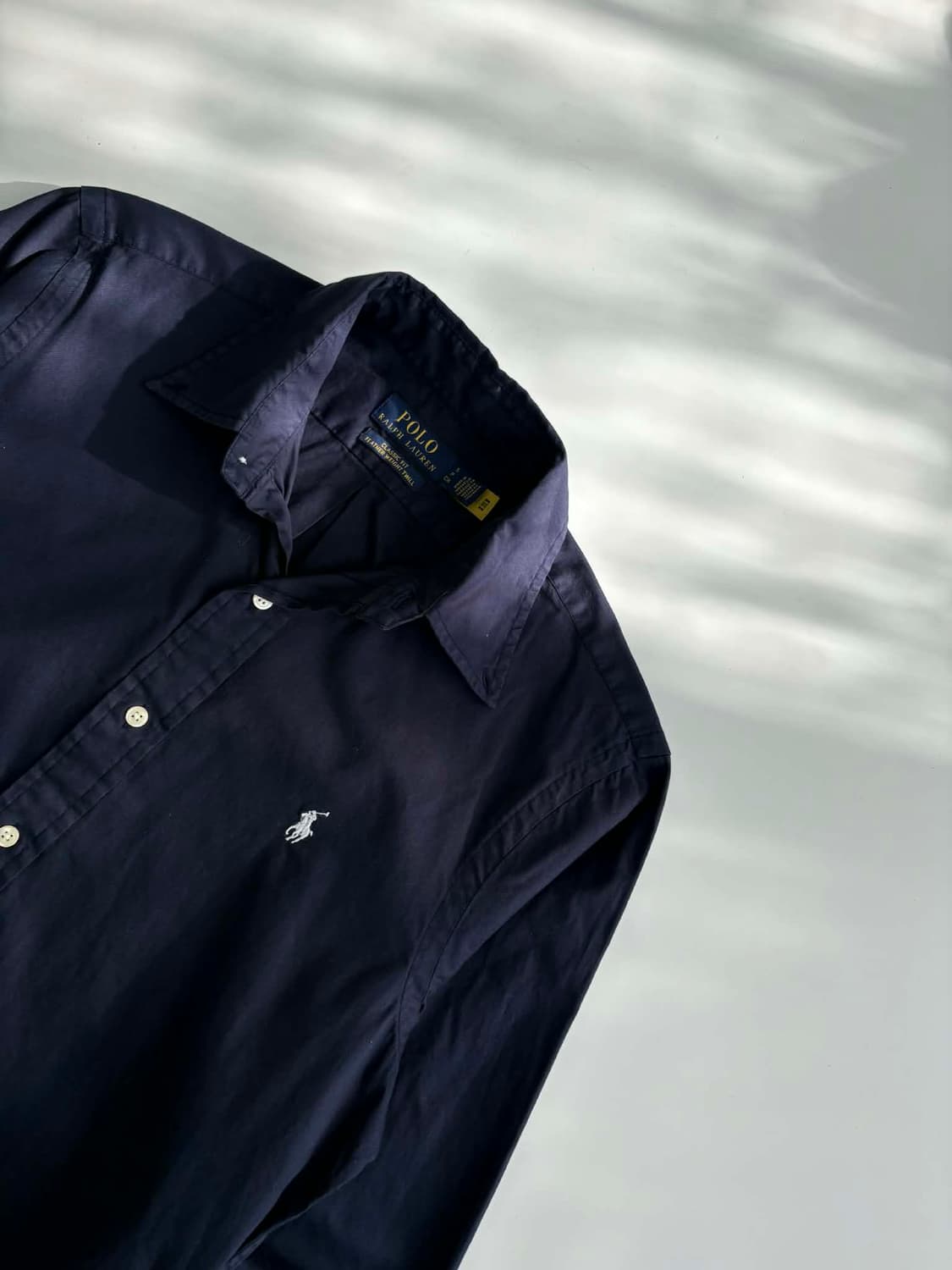 [S] 폴로 랄프로렌 QR라벨 네이비 클래식 트윌 셔츠 상품이미지7