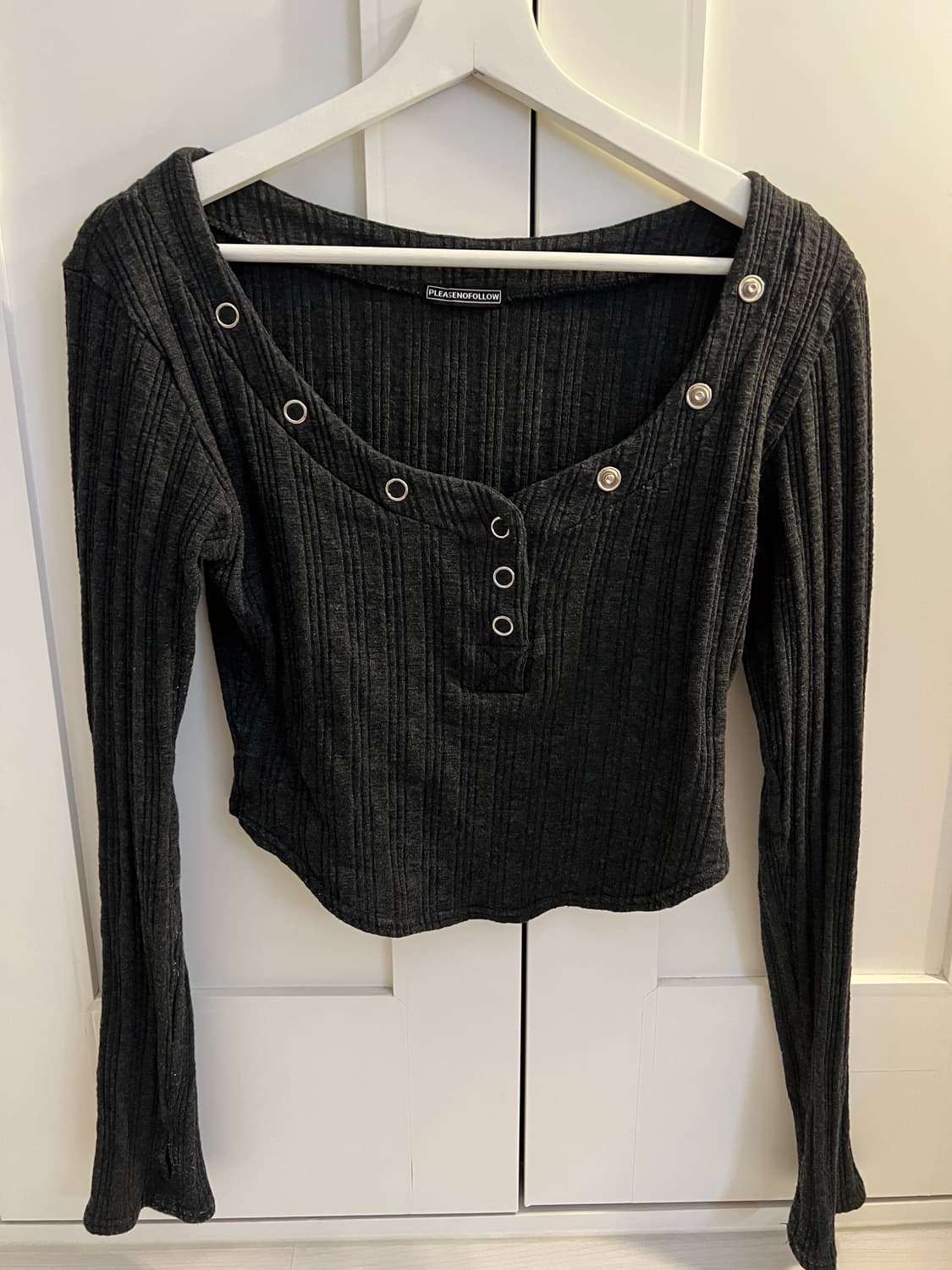 플리즈노팔로우 버니탑 차콜 상품이미지4