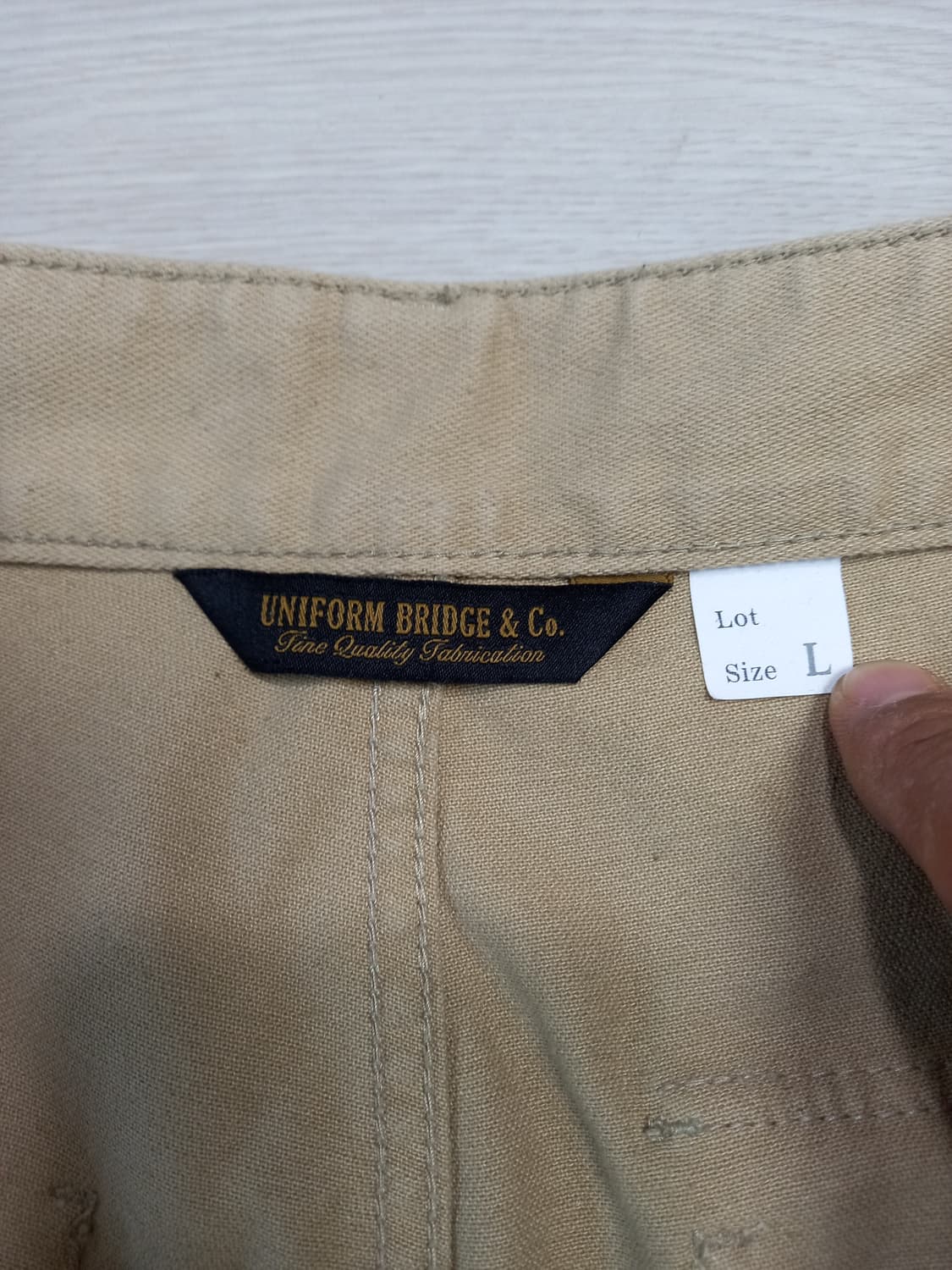 33-34 UNIFORM BRIDGE 퍼티그핏 면바지 베이지 33-459 상품이미지8