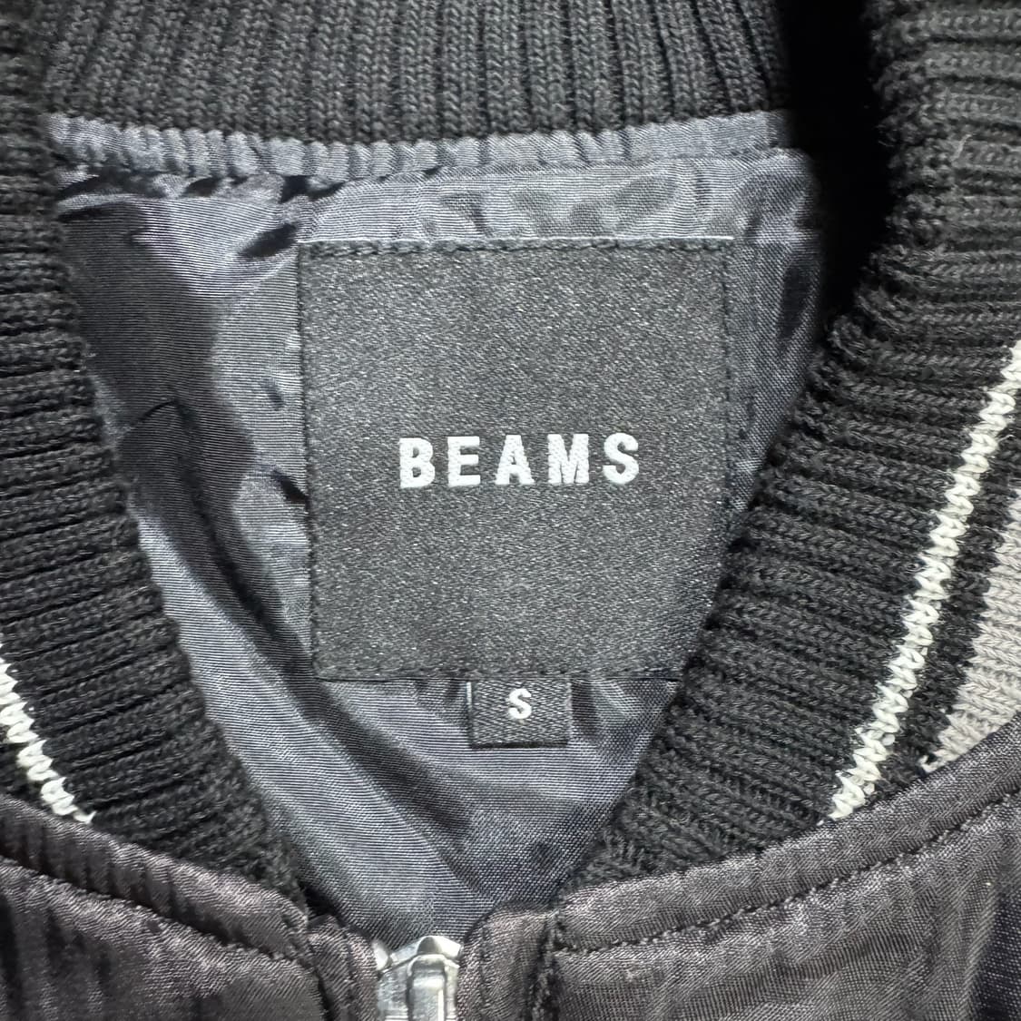 빔즈 BEAMS 블랙/그레이 배색 스카잔 상품이미지4