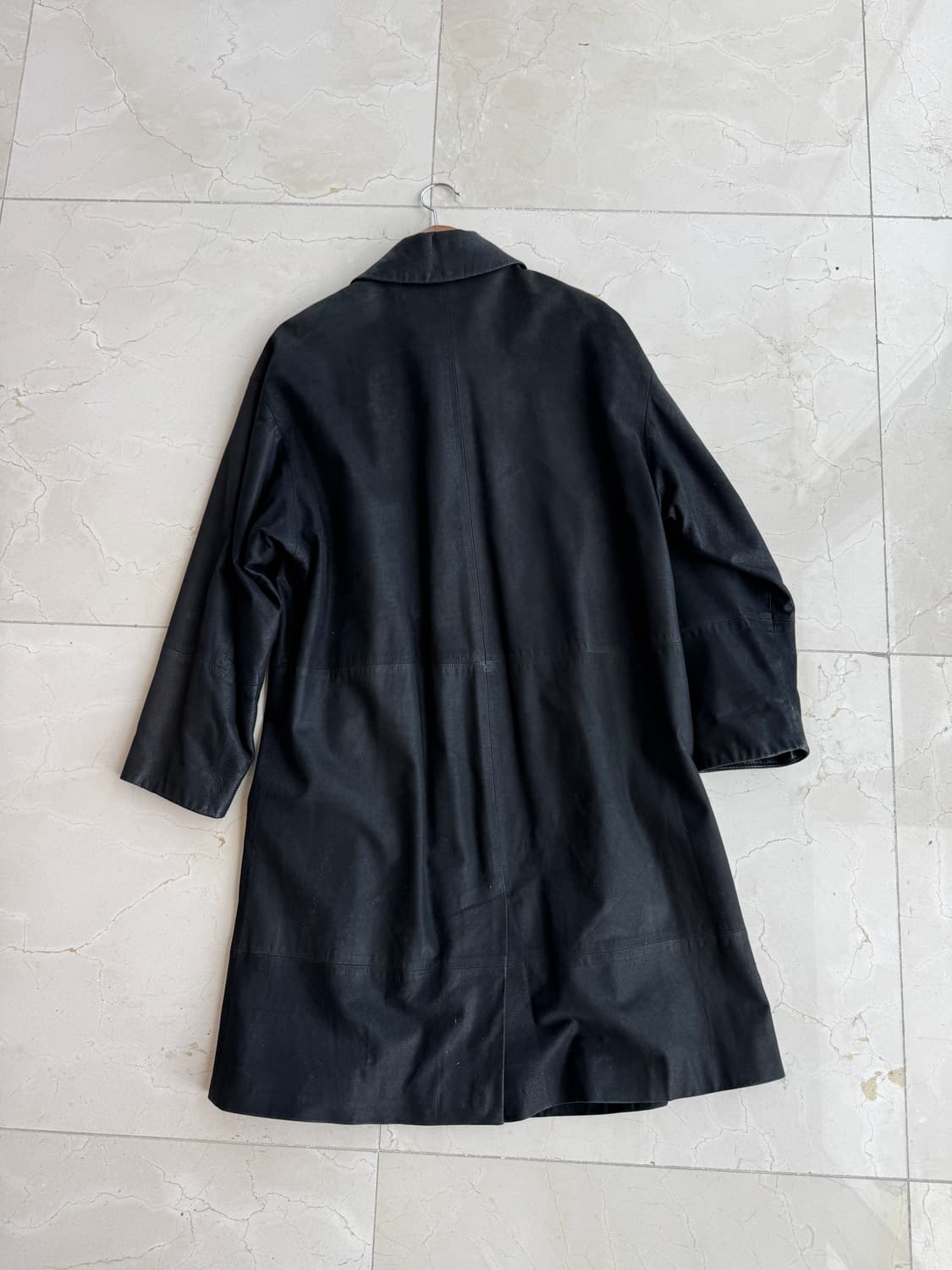 빈티지 랑방 Lavin Paris 양가죽 레더 코트 블랙 사이즈 100 상품이미지2