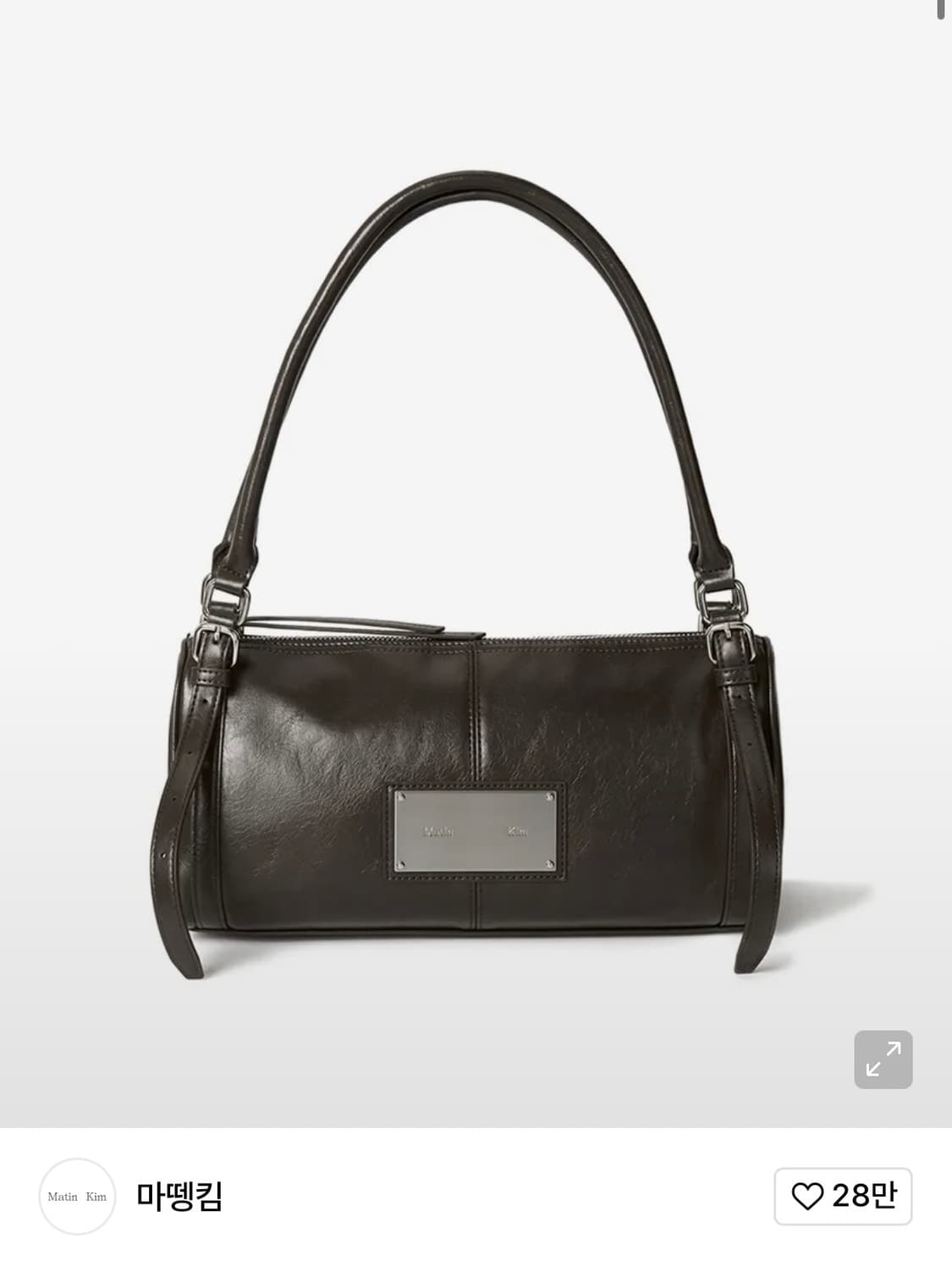 마뗑킴 BUCKLE STRAP SHOULDER BAG IN BROWN 상품이미지1