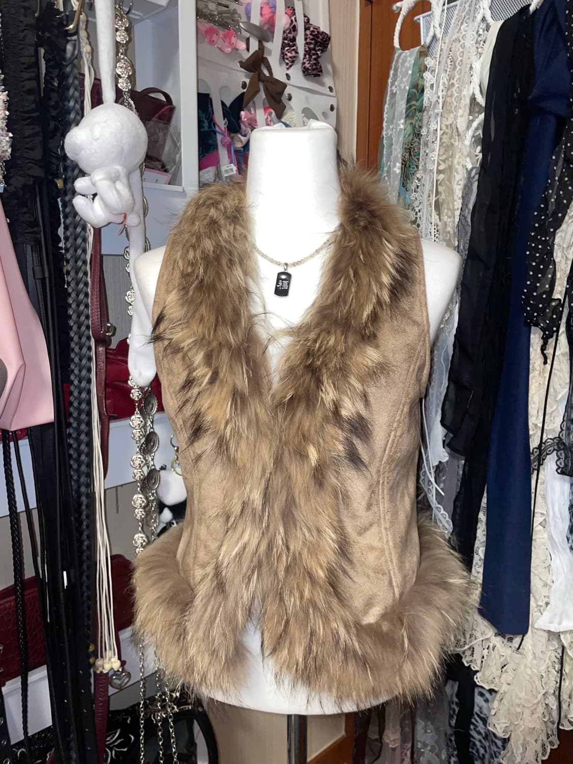 퍼 기모 무스탕 베스트  상품이미지2