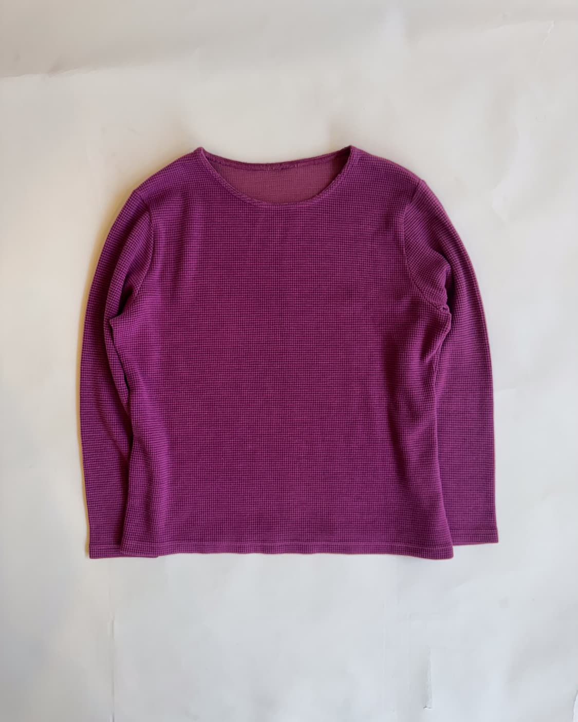 Purple Waffle Knit Long Sleeve Top 상품이미지1