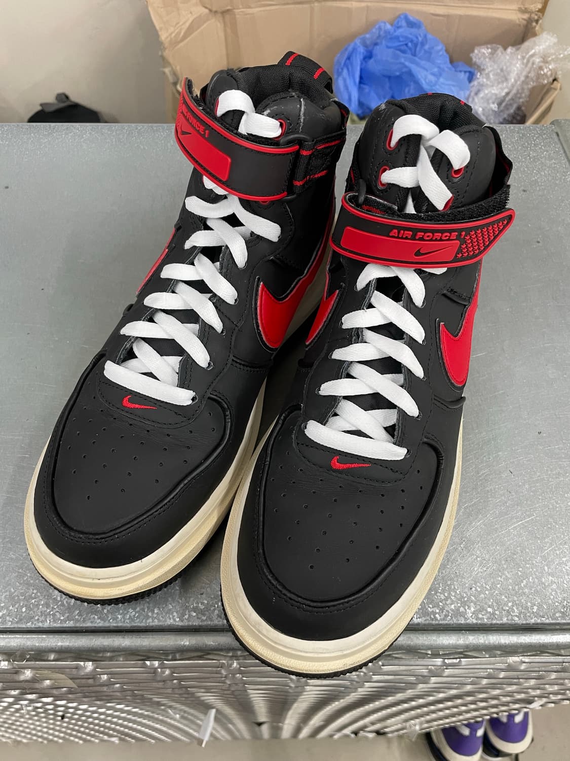 나이키 에어포스 1 부트 블랙 레드 275 (gr-4602) 상품이미지2