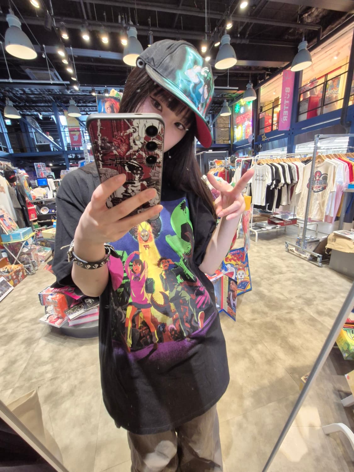 Hot topic 단다단 모모/오카룬 포스터 빈티지 티셔츠 상품이미지6