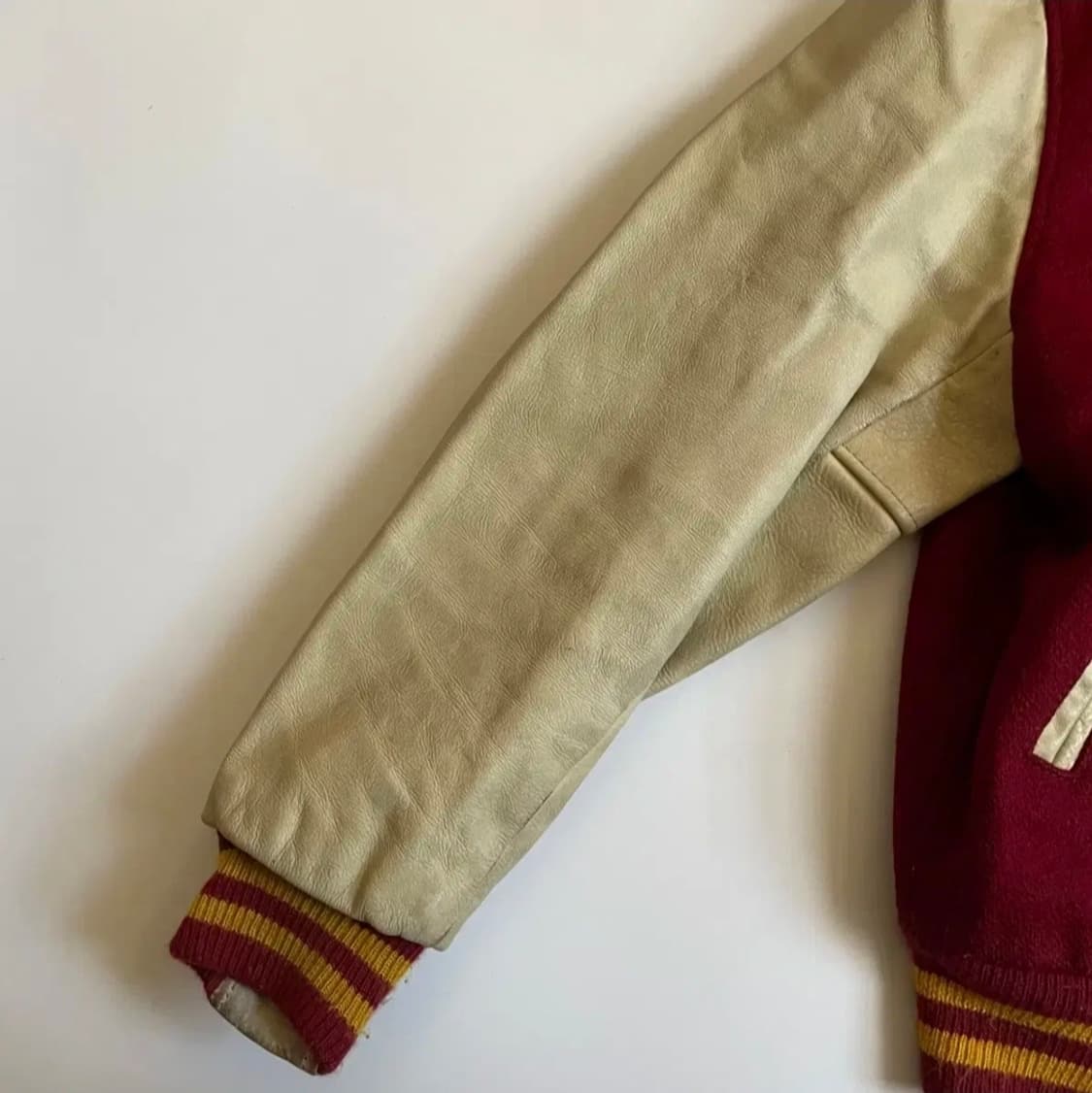 80s 골든베어 버건디 바시티 자켓 상품이미지4