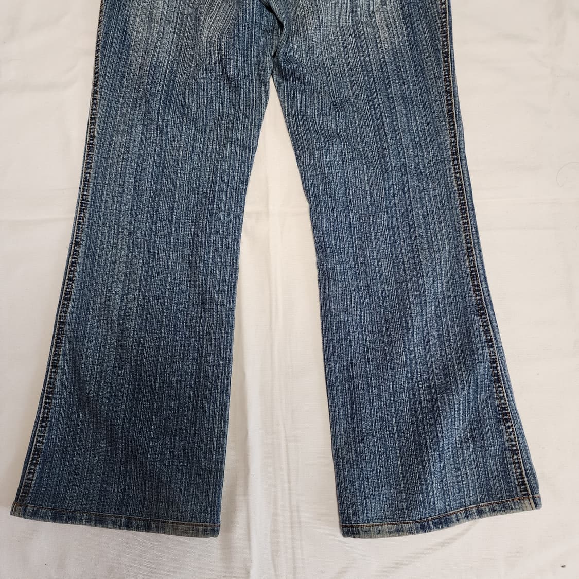 갸루 Y2k 스트라이프 연청 데님팬츠 상품이미지5