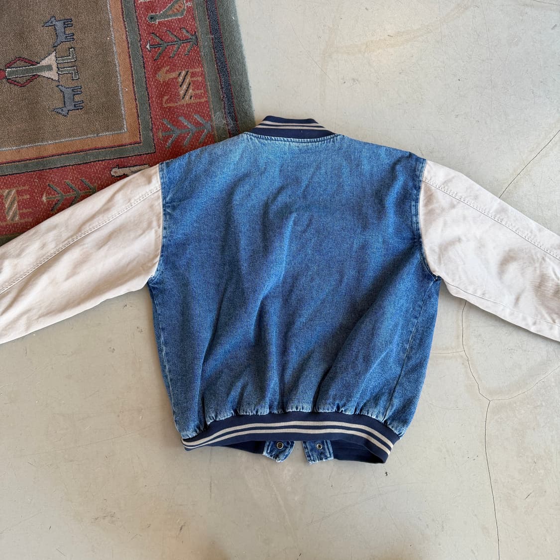 90s 하트웰 바이스포츠 데님 바시티 자켓 상품이미지4