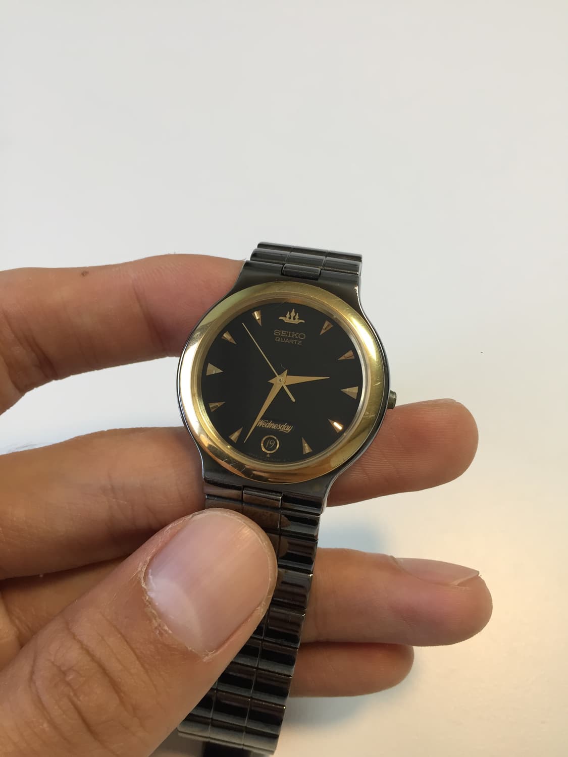 90s seiko black-gold combi quartz 상품이미지2