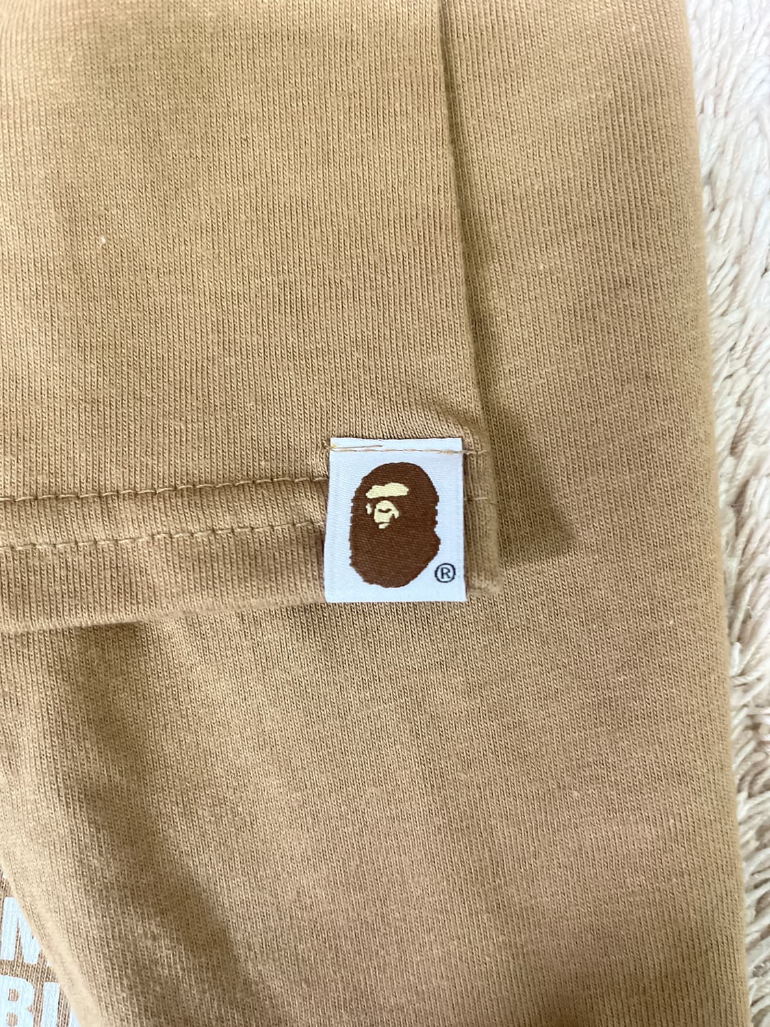 Bape 재팬 시티 에이프 헤드 티셔츠 베이지 상품이미지4