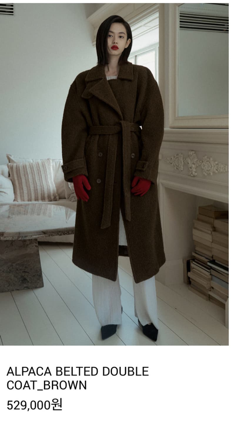 오버듀플레어 ALPACA BELTED DOUBLE COAT_BROWN 상품이미지1
