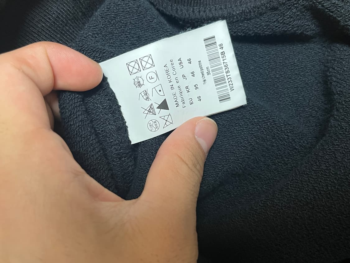 우영미 플라워 백로고 후드티 (46size) 상품이미지4
