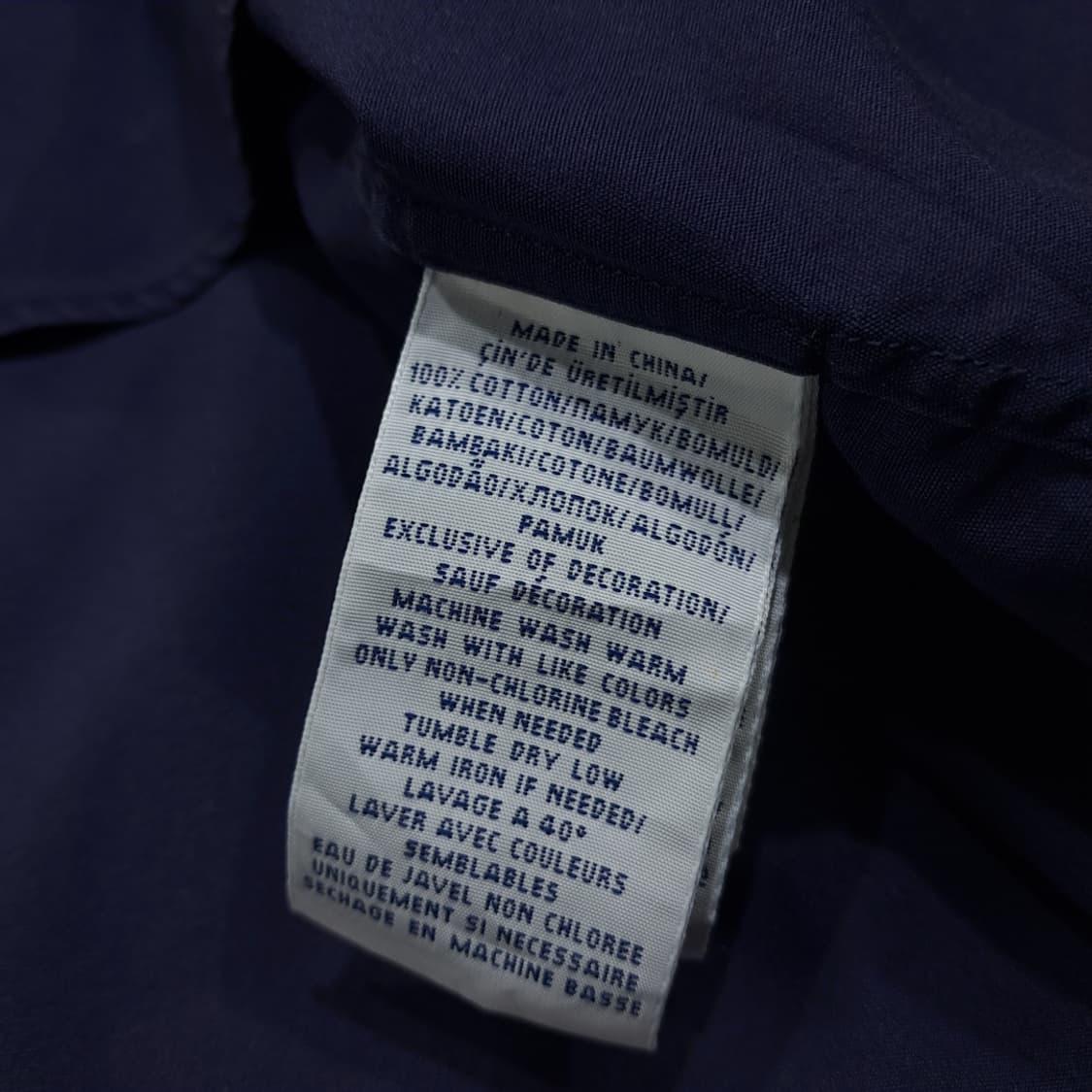 CL688 XL 폴로 00s 코튼 버튼다운 퍼플네이비 셔츠 상품이미지5