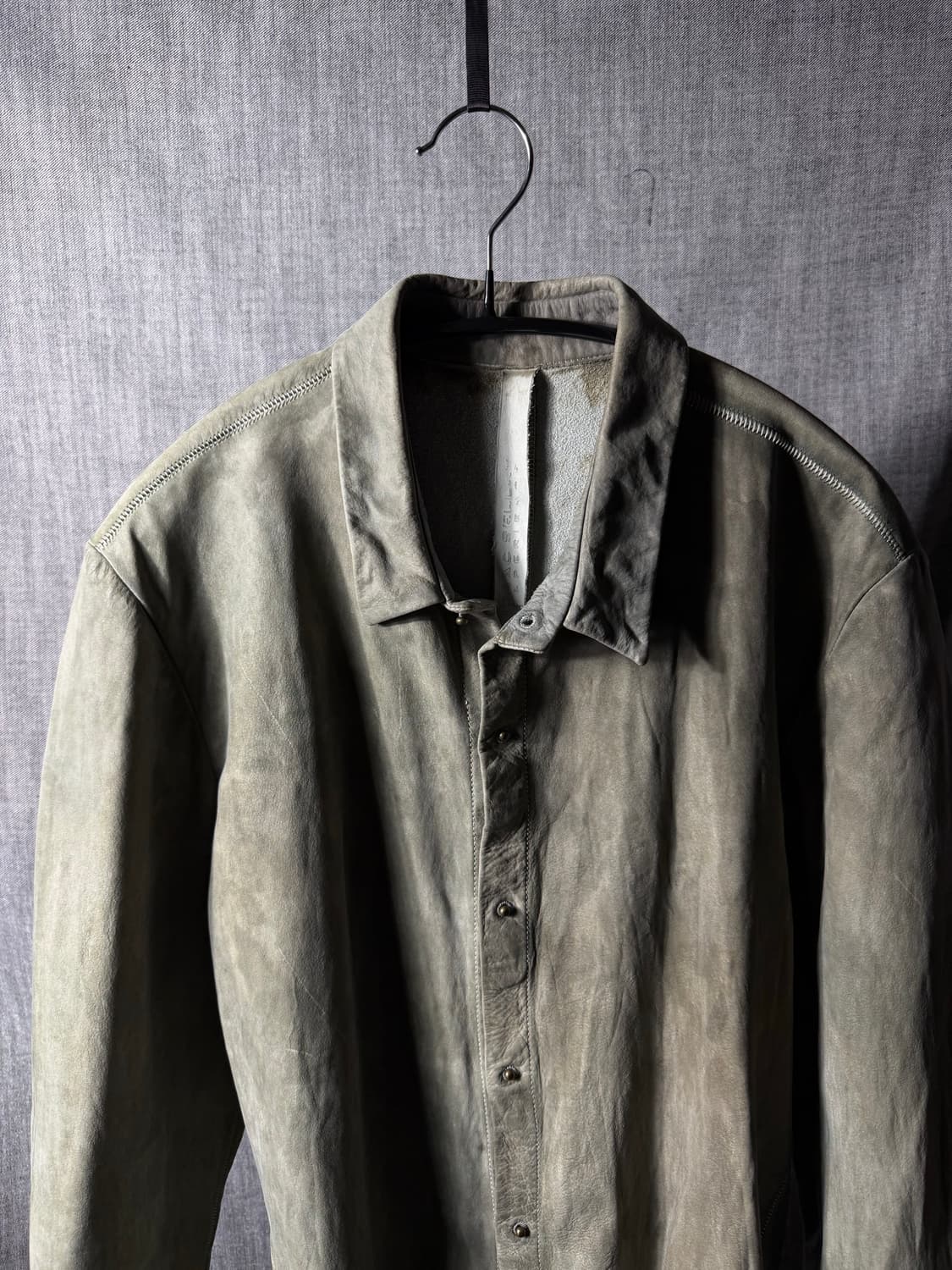 아이작셀럼 송아지가죽 레더셔츠 상품이미지6