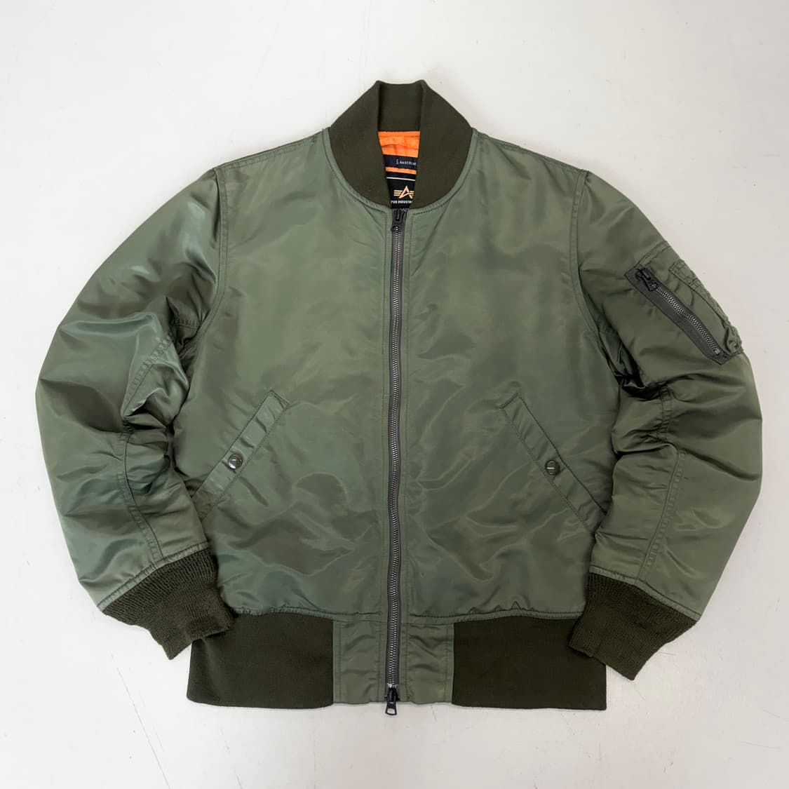 알파인더스트리 제팬 ma-1 항공 자켓 카키 상품이미지2