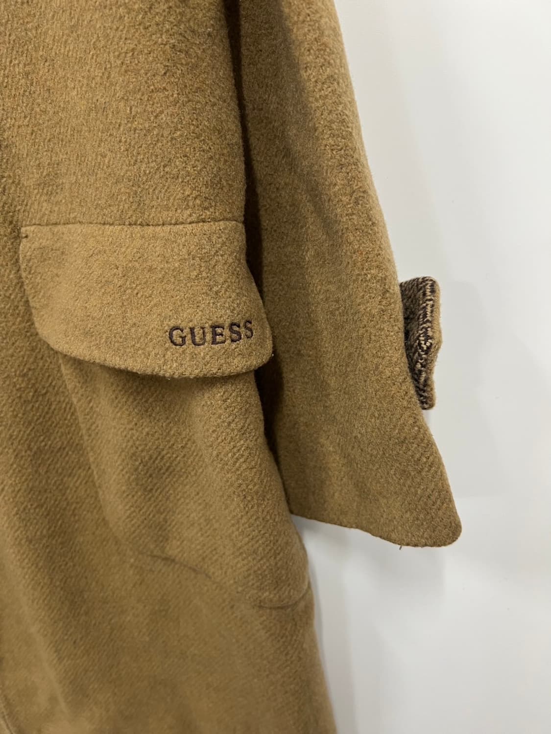 게스 빈티지 카멜 더플 코트 떡볶이 코트 상품이미지3