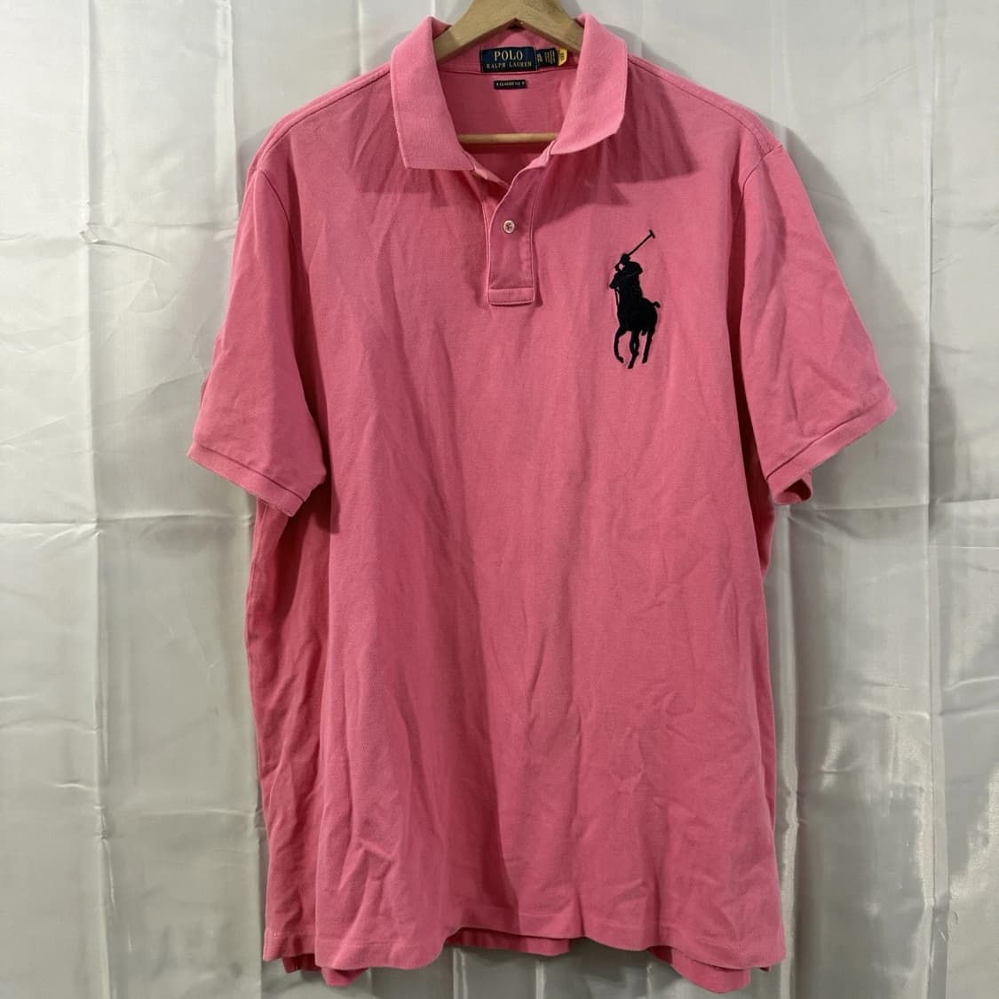 폴로 랄프로렌 빅포니 카라 반팔 티셔츠 핑크 상품이미지2