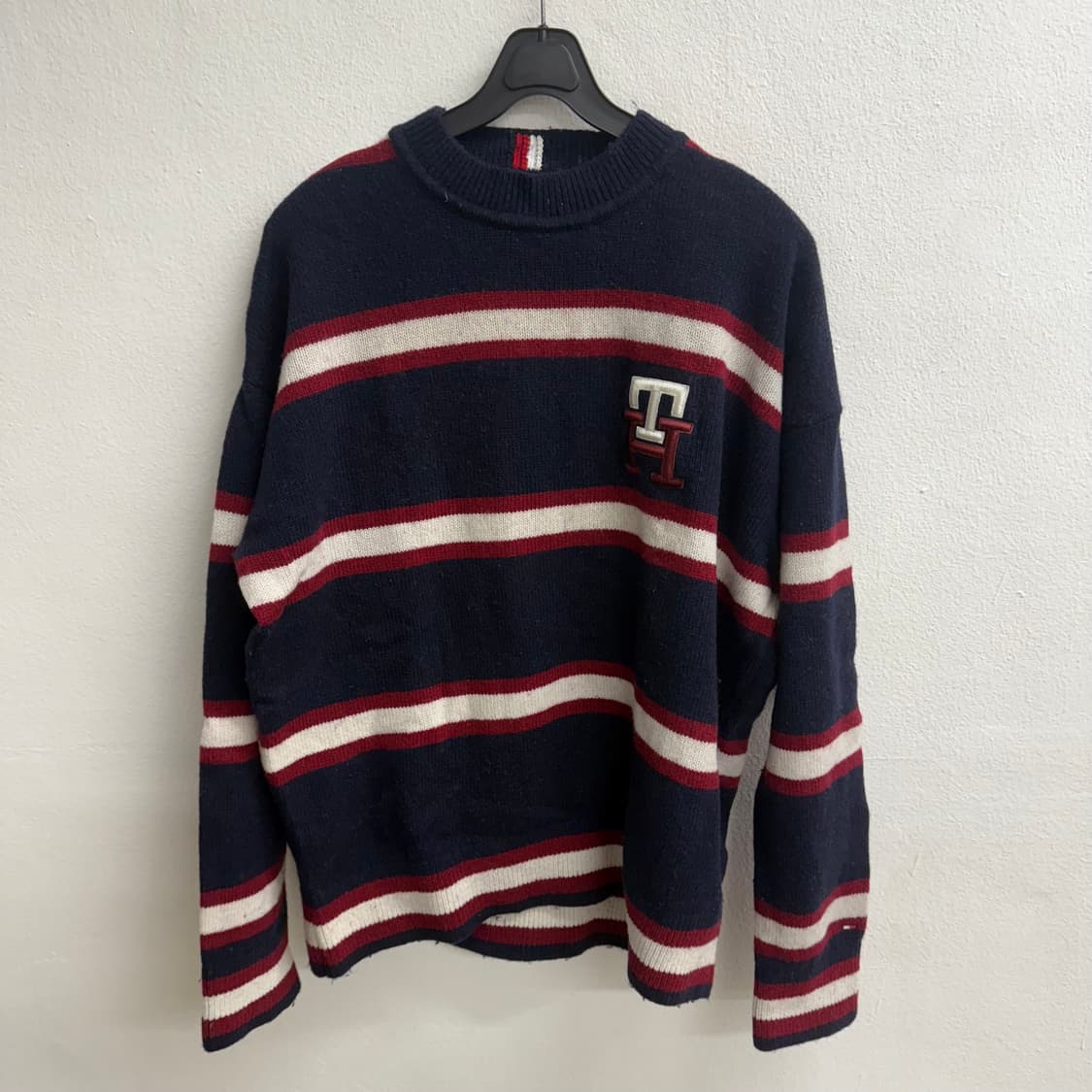 타미힐피거 멀티 스트라이프 혼방 니트 S 상품이미지1